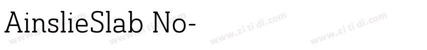 AinslieSlab No字体转换